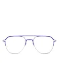 Mykita double-bridge pilot-frame glasses - Black