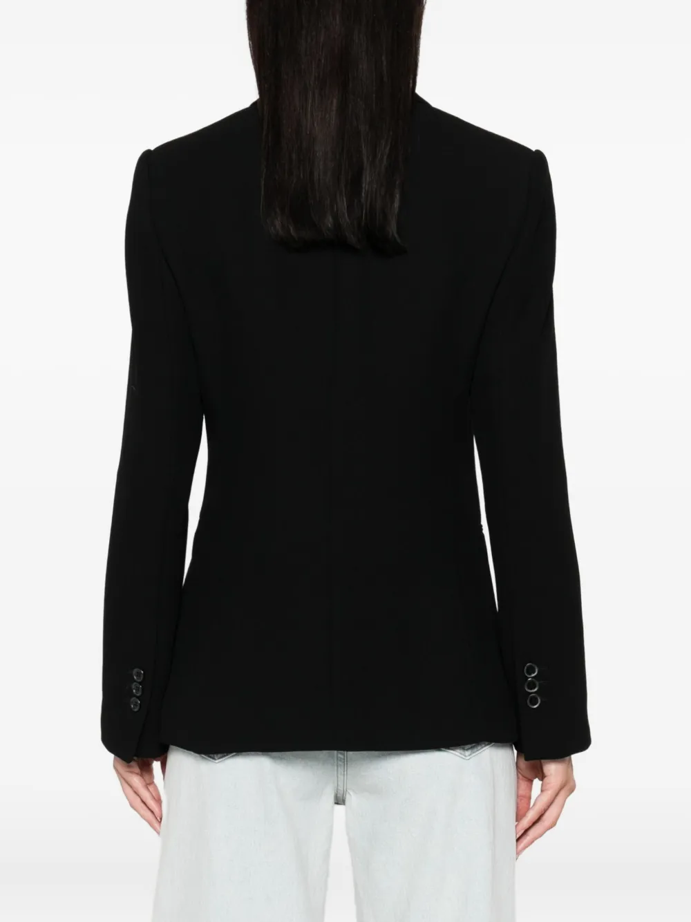 Emporio Armani notched-lapel blazer Zwart