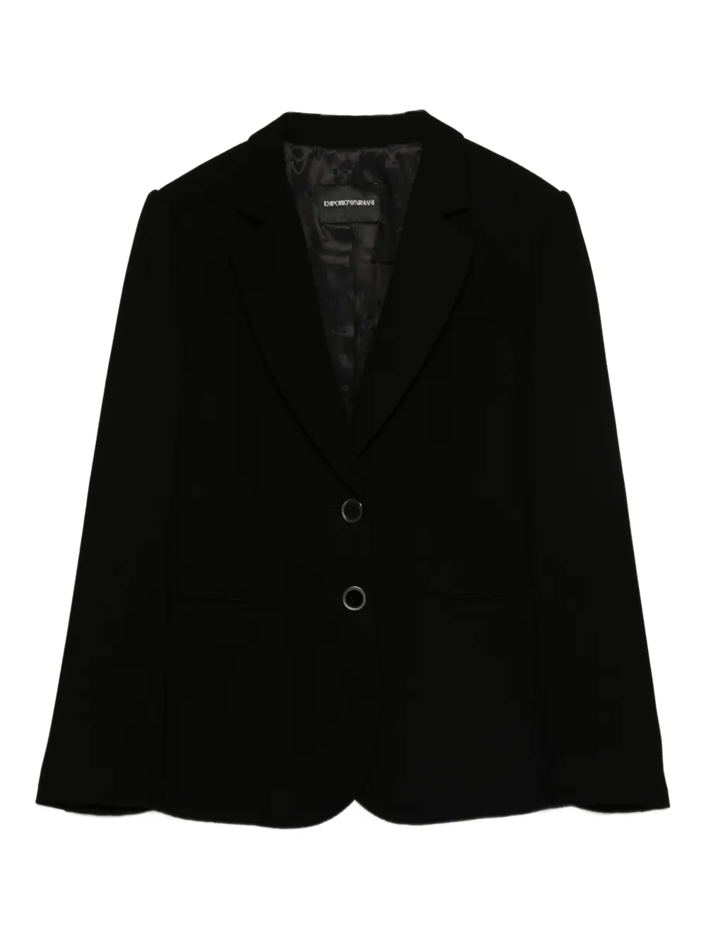 Emporio Armani notched-lapel blazer Zwart