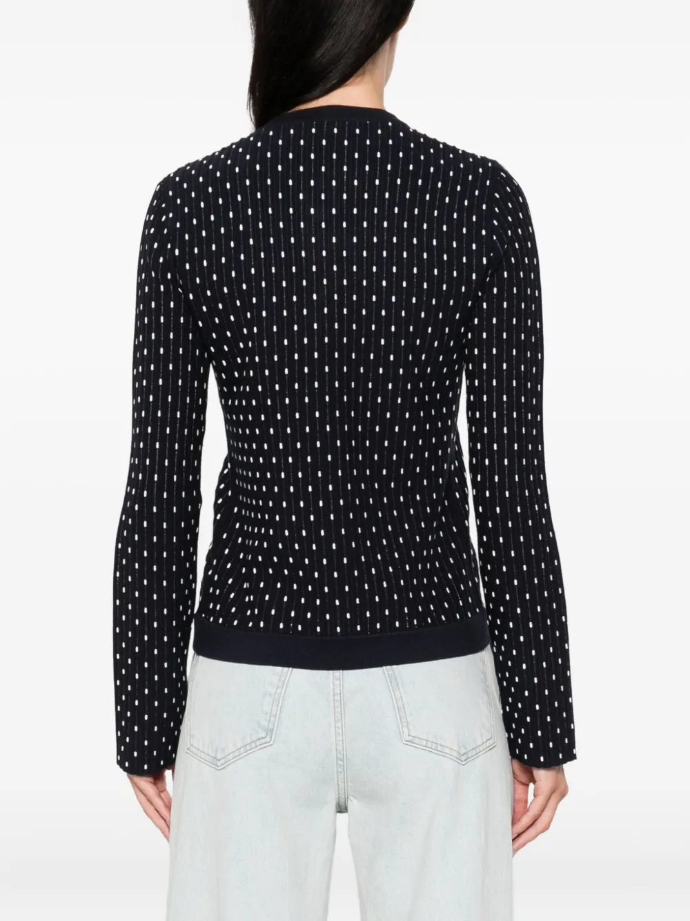 Emporio Armani long-sleeved cardigan Blauw
