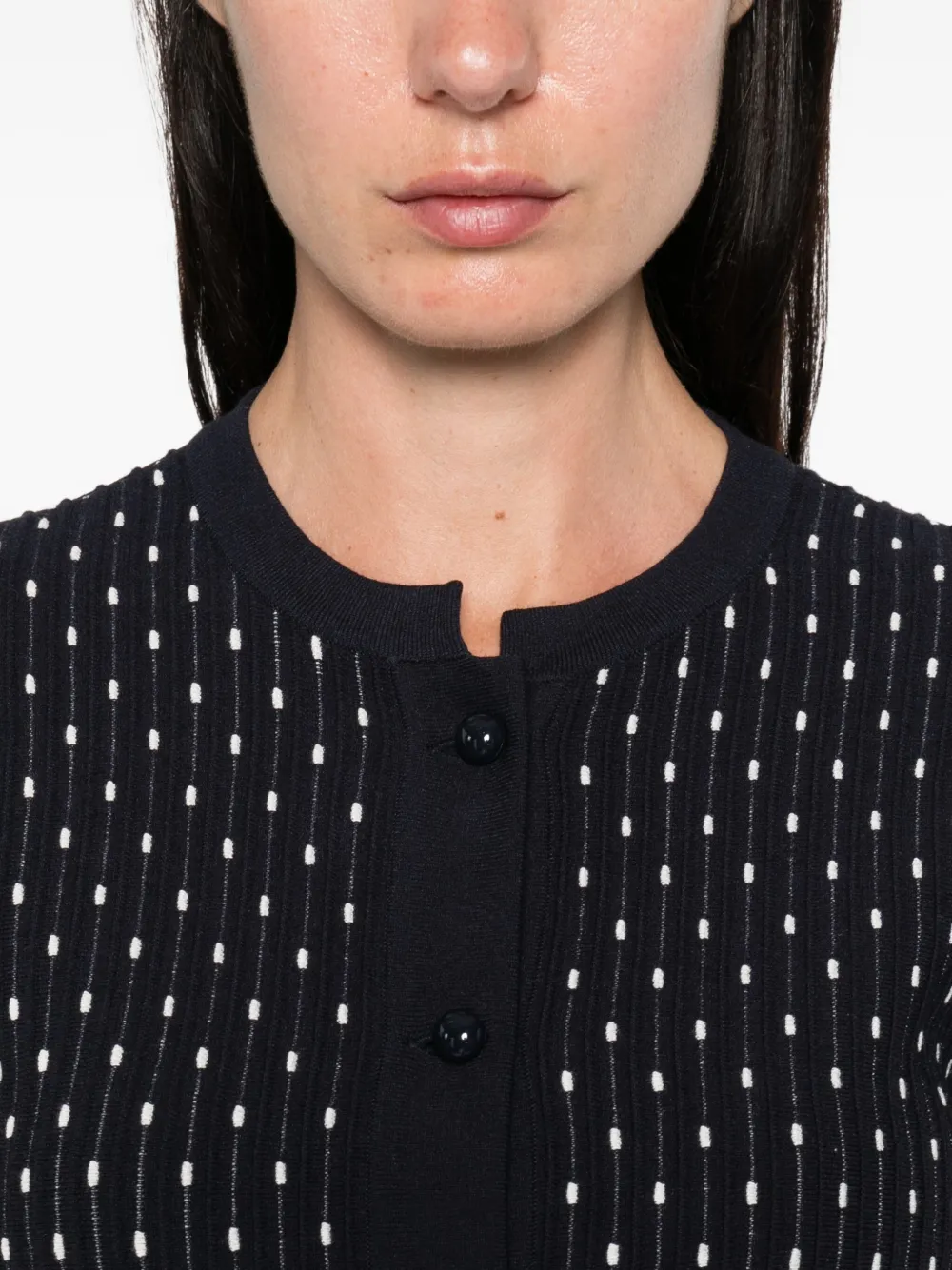 Emporio Armani long-sleeved cardigan Blauw