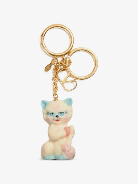 Valentino Garavani Le Chat De La Maison nylon bag charm with key ring
