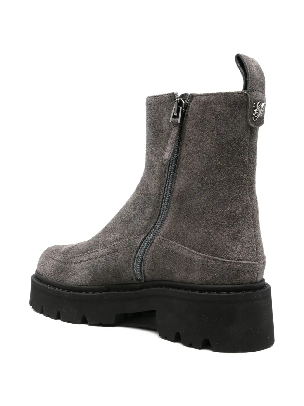 Emporio Armani suede ankle boots Grey