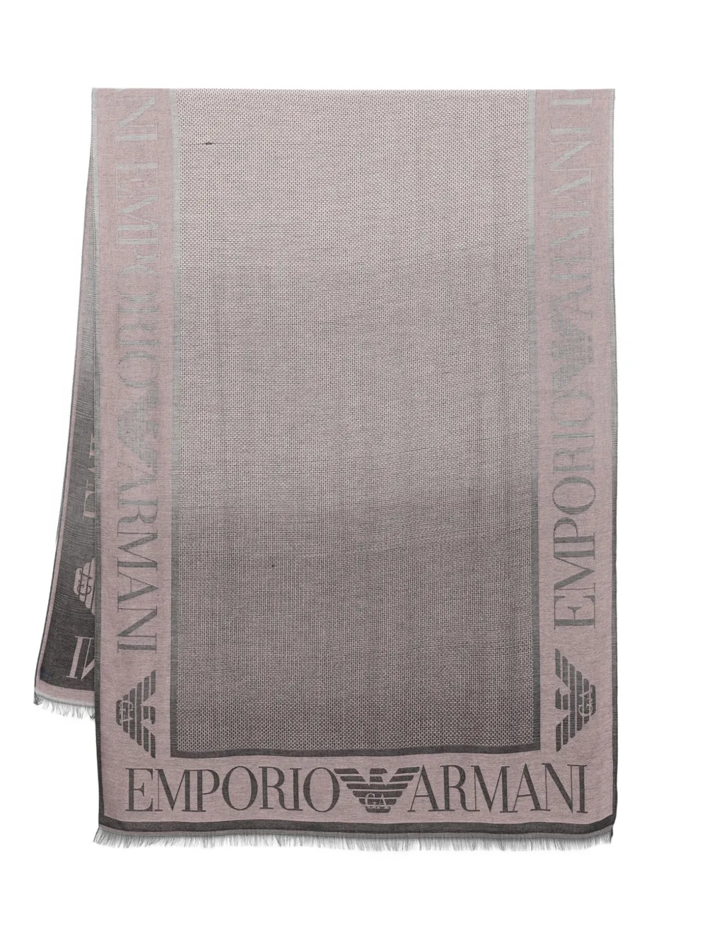 Emporio Armani logo-jacquard scarf Roze