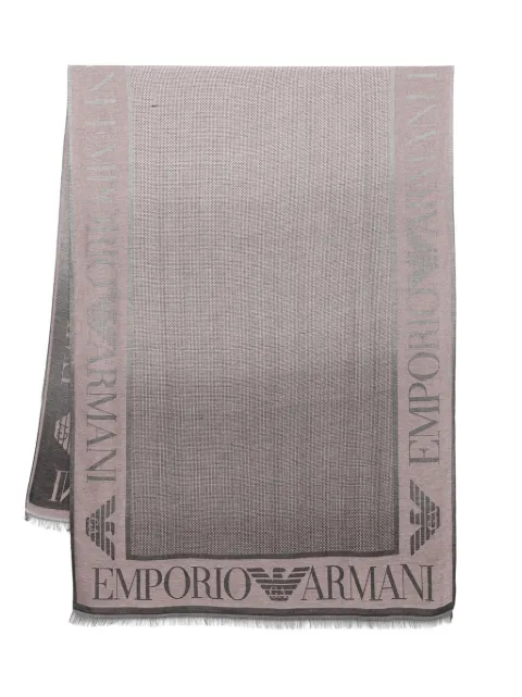 Emporio Armani logo-jacquard scarf