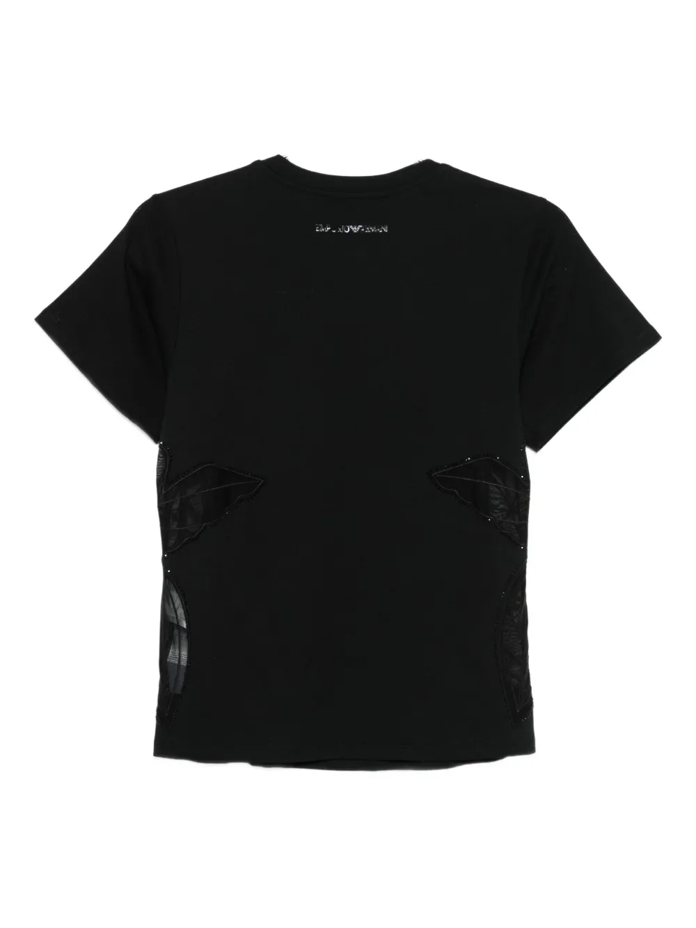Emporio Armani T-shirt verfraaid met vlinder Zwart