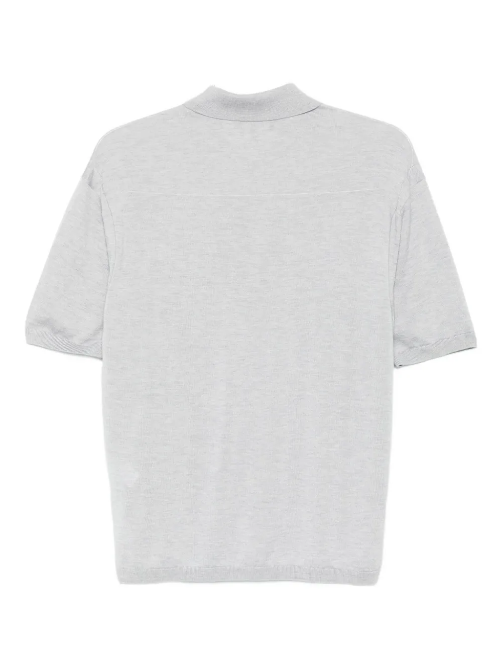 Emporio Armani Poloshirt met halve rits Grijs