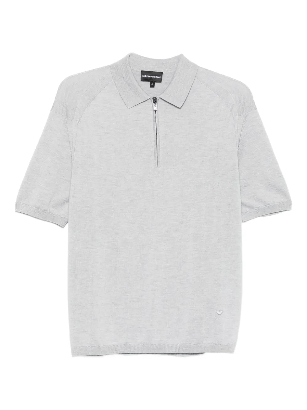 Emporio Armani Poloshirt met halve rits Grijs