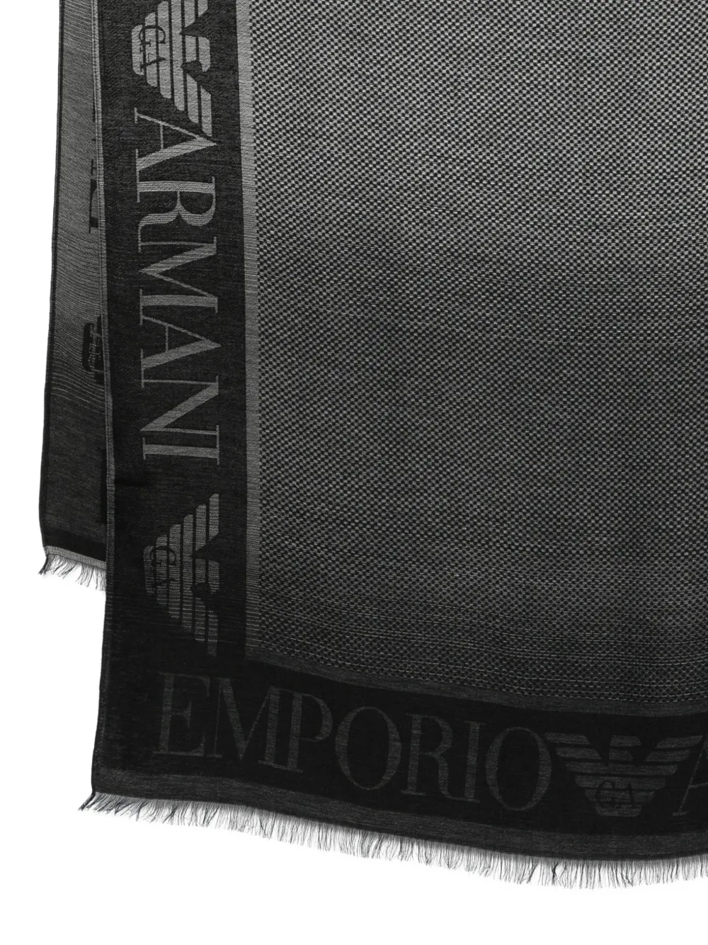 Emporio Armani Sjaal verfraaid met logo Zwart