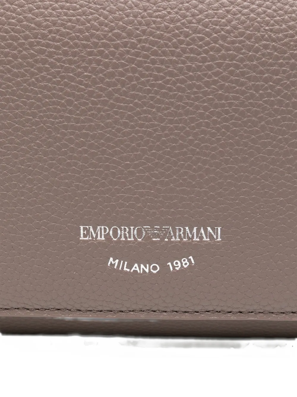 Emporio Armani Logo-print Shoulder Bag In Brown