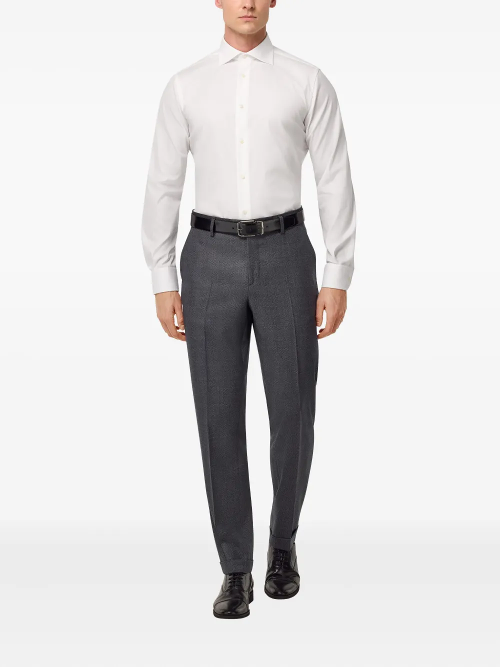 Boggi Milano bird's eye wool trousers | Tailored Pants | Image 2