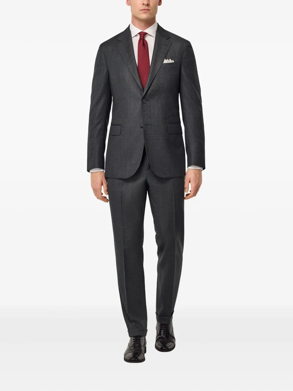 Boggi Milano bird's eye virgin wool blazer Zwart