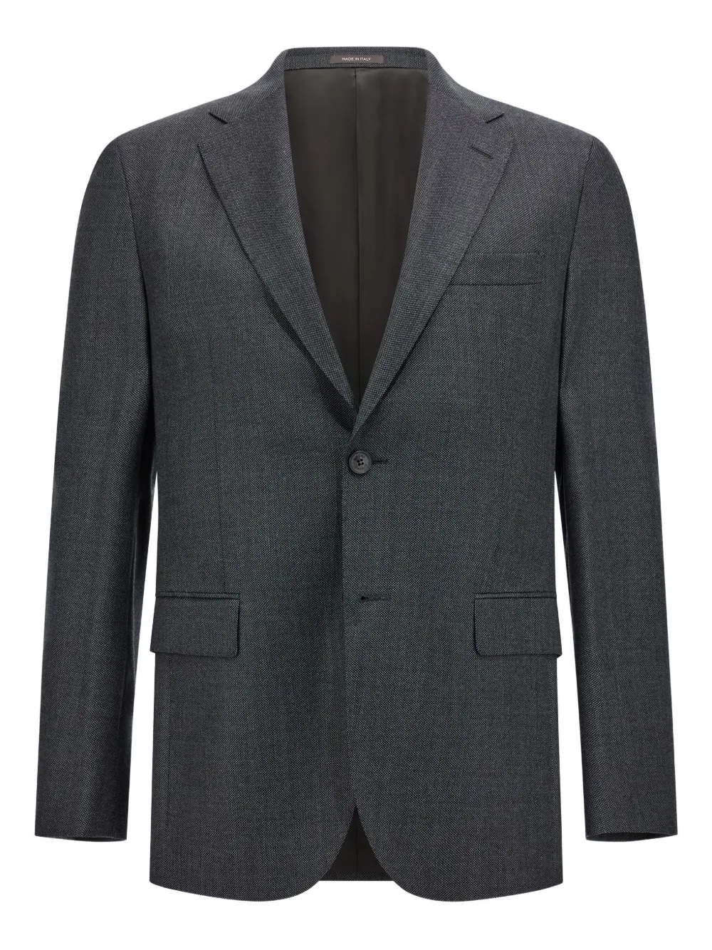 Boggi Milano bird's eye virgin wool blazer Zwart