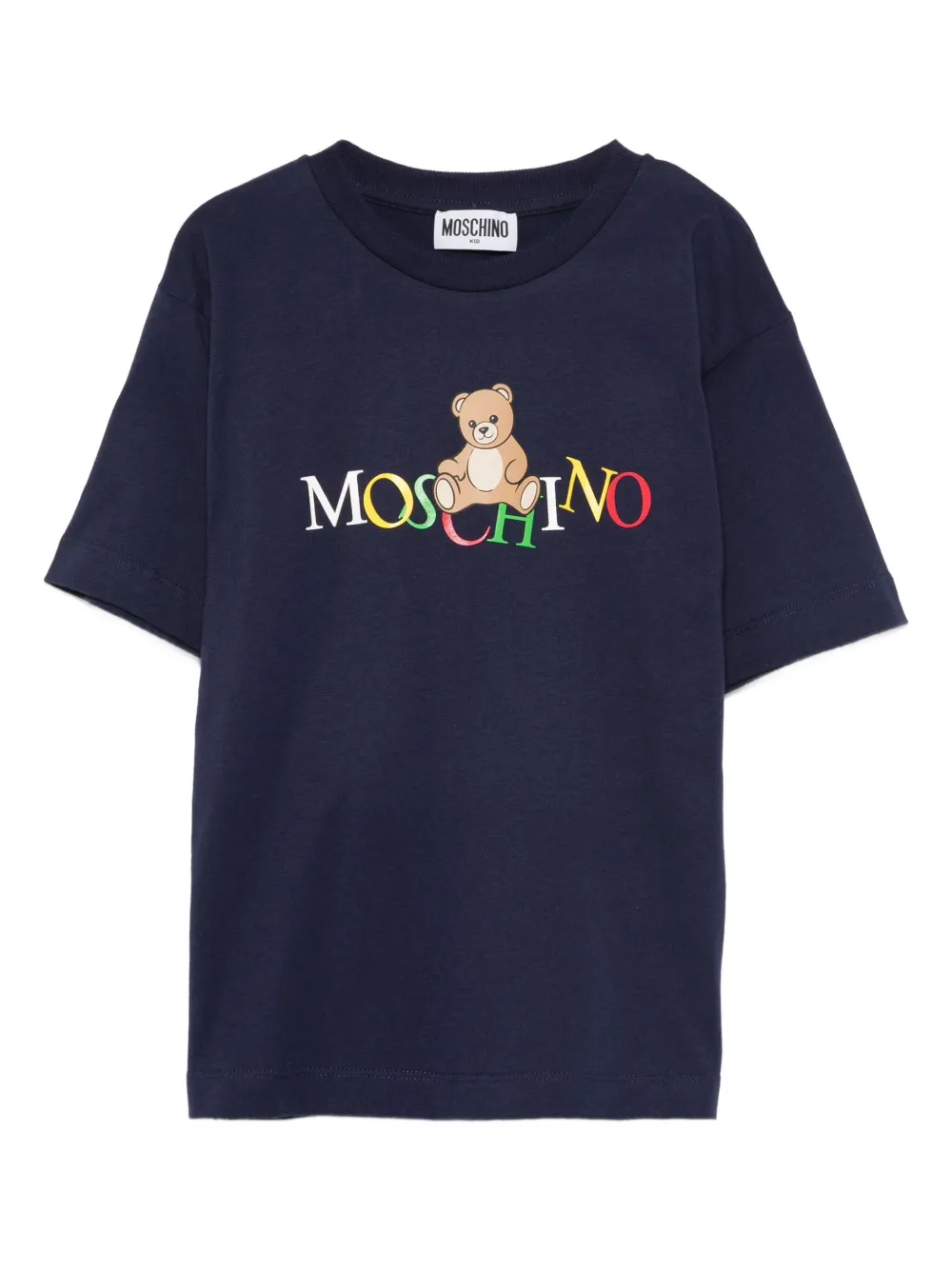 Moschino Kids T-shirt met teddybeerprint Blauw