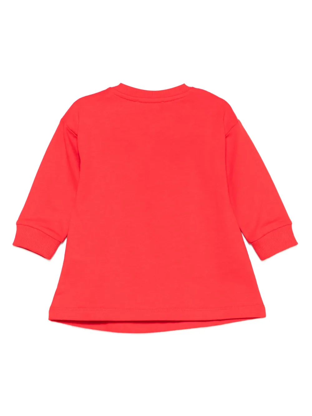 Moschino Kids Teddy Bear-print cotton dress Rood