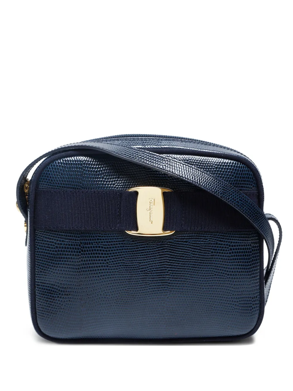 Ferragamo Pre-Owned 1990-2000s Vara leather shoulder bag | Blue | Image 1