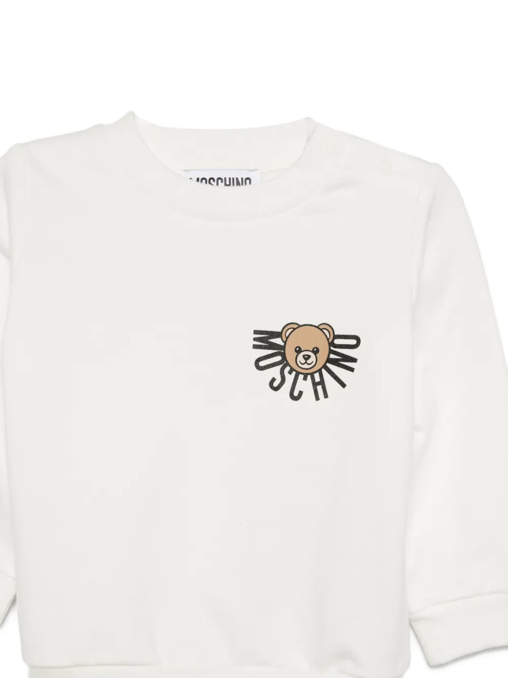 Moschino Kids Teddy-logo sweatshirt Wit