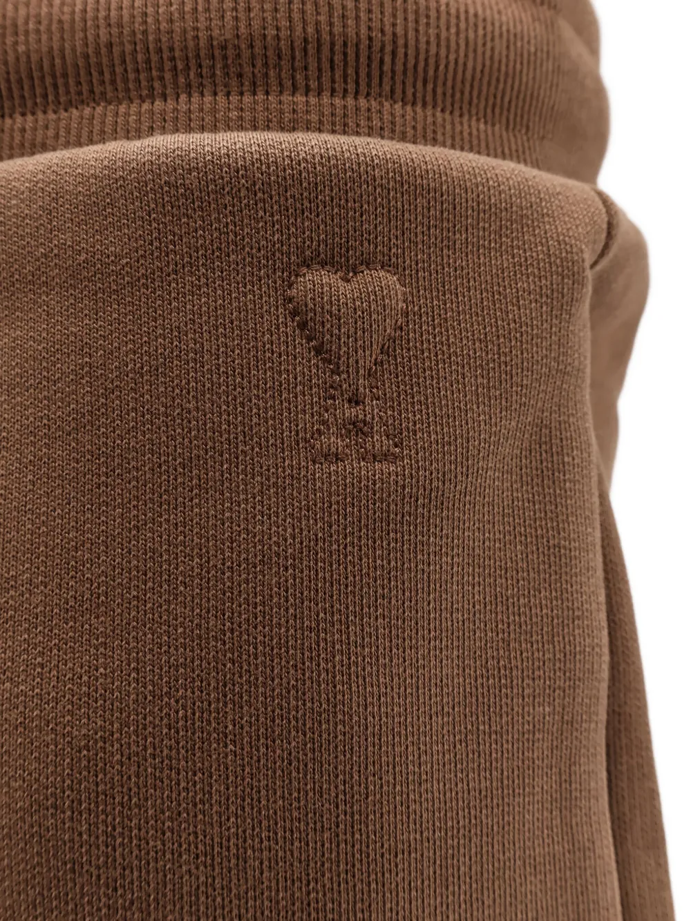 AMI Paris Ami De Coeur shorts met trekkoord Bruin