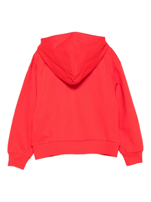 Moschino Kids テディベア ジップ パーカー | レッド | FARFETCH JP