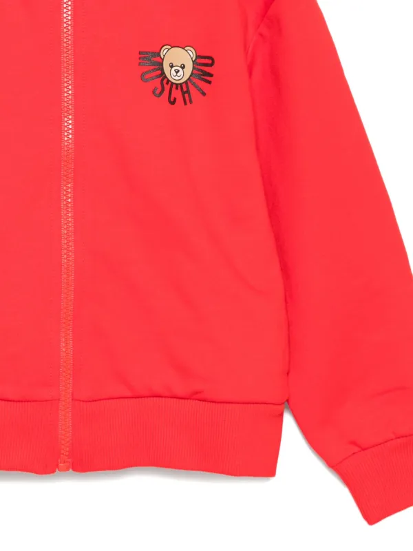 MOSCHINO テディベア パーカー レッド　サイズS 美品　定価71900円 Moschino Kids テディベア ジップ パーカー | レッド | FARFETCH JP