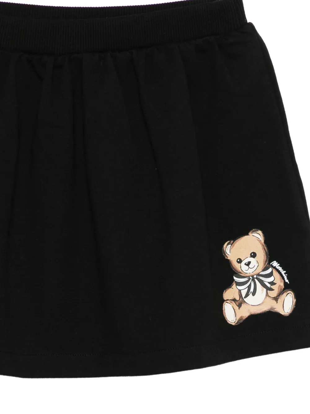 Moschino Kids Teddy Bear elasticated-waist mini skirt Zwart