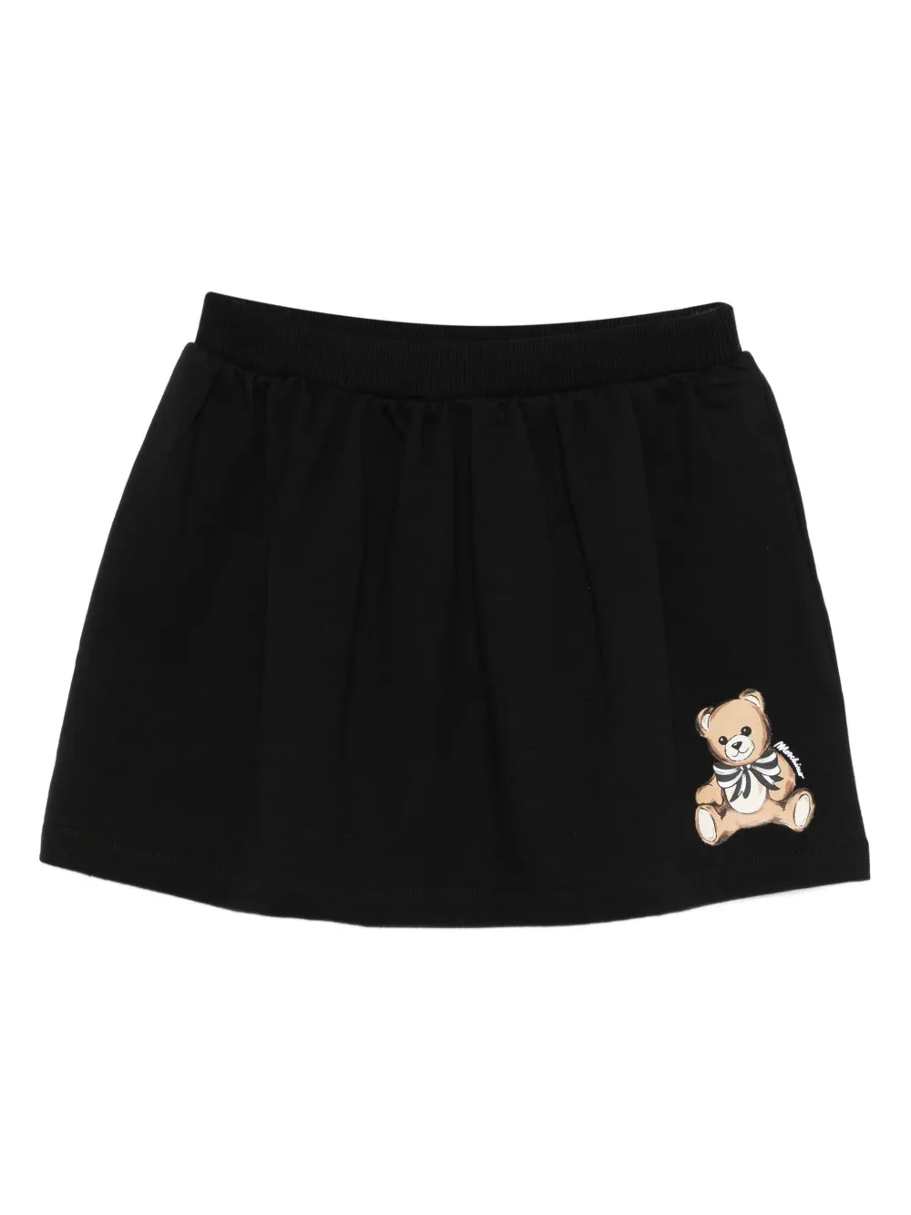 Moschino Kids Teddy Bear elasticated-waist mini skirt Zwart