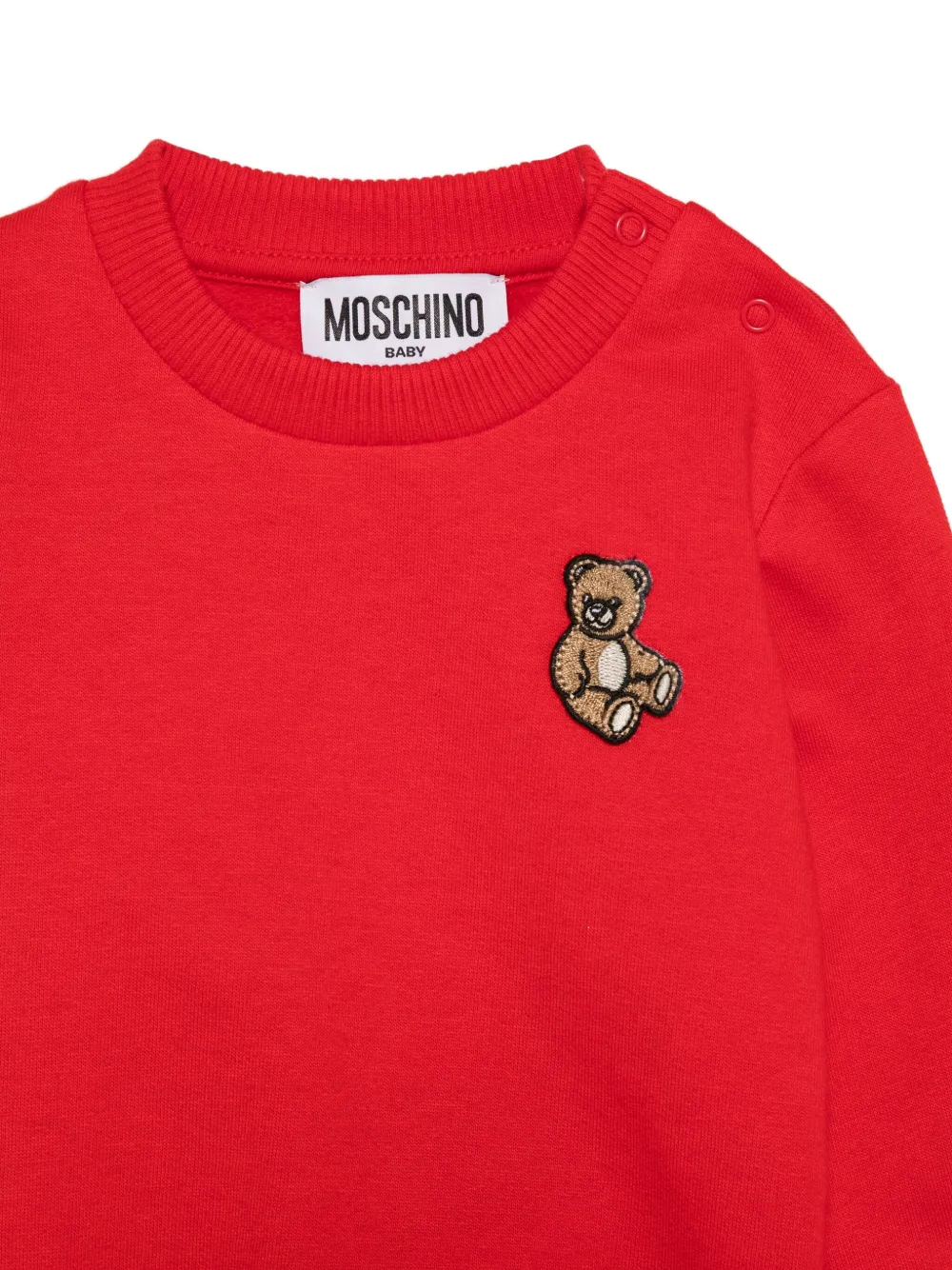 Moschino Kids Teddy-appliqué sweatshirt Rood