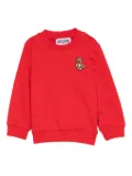 Moschino Kids Teddy-appliqué sweatshirt - Red