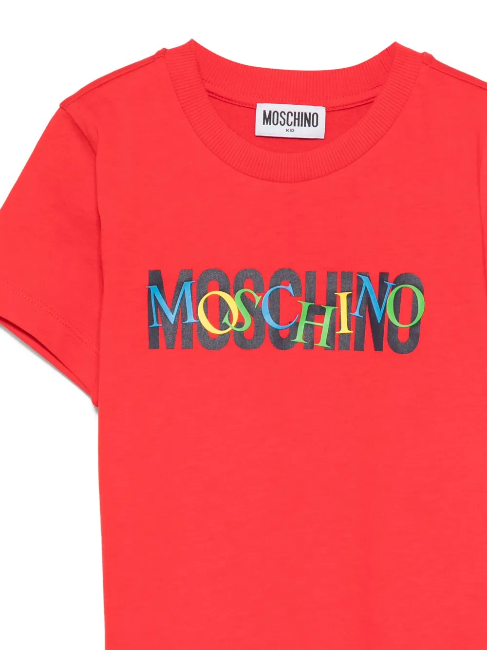 Moschino Kids logo-print T-shirt Rood