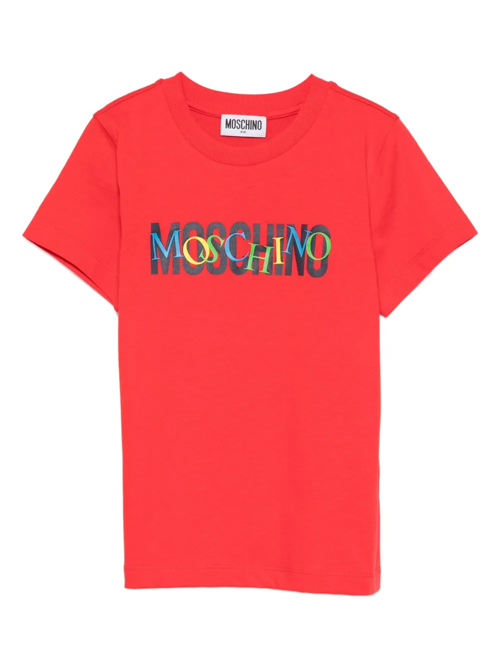 Moschino Kids logo-print T-shirt Rood