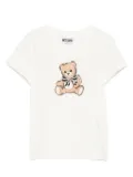 Moschino Kids Teddy Bear-bow T-shirt - White