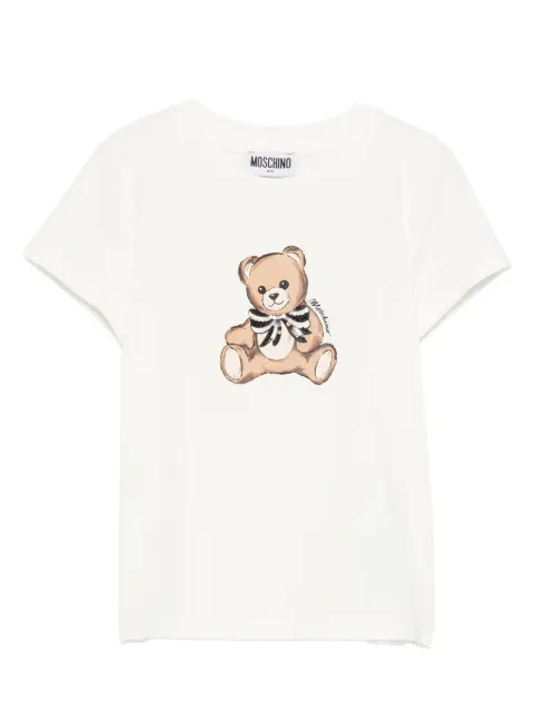 Moschino Kids Teddy Bear-bow T-shirt