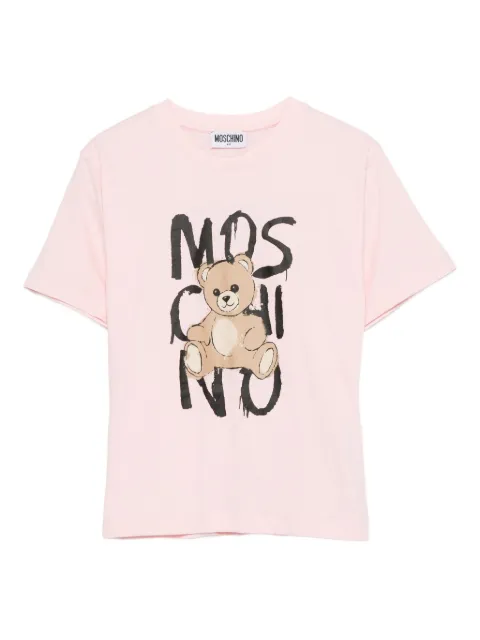 Moschino Kids تيشيرت قطن بطبعة تيدي