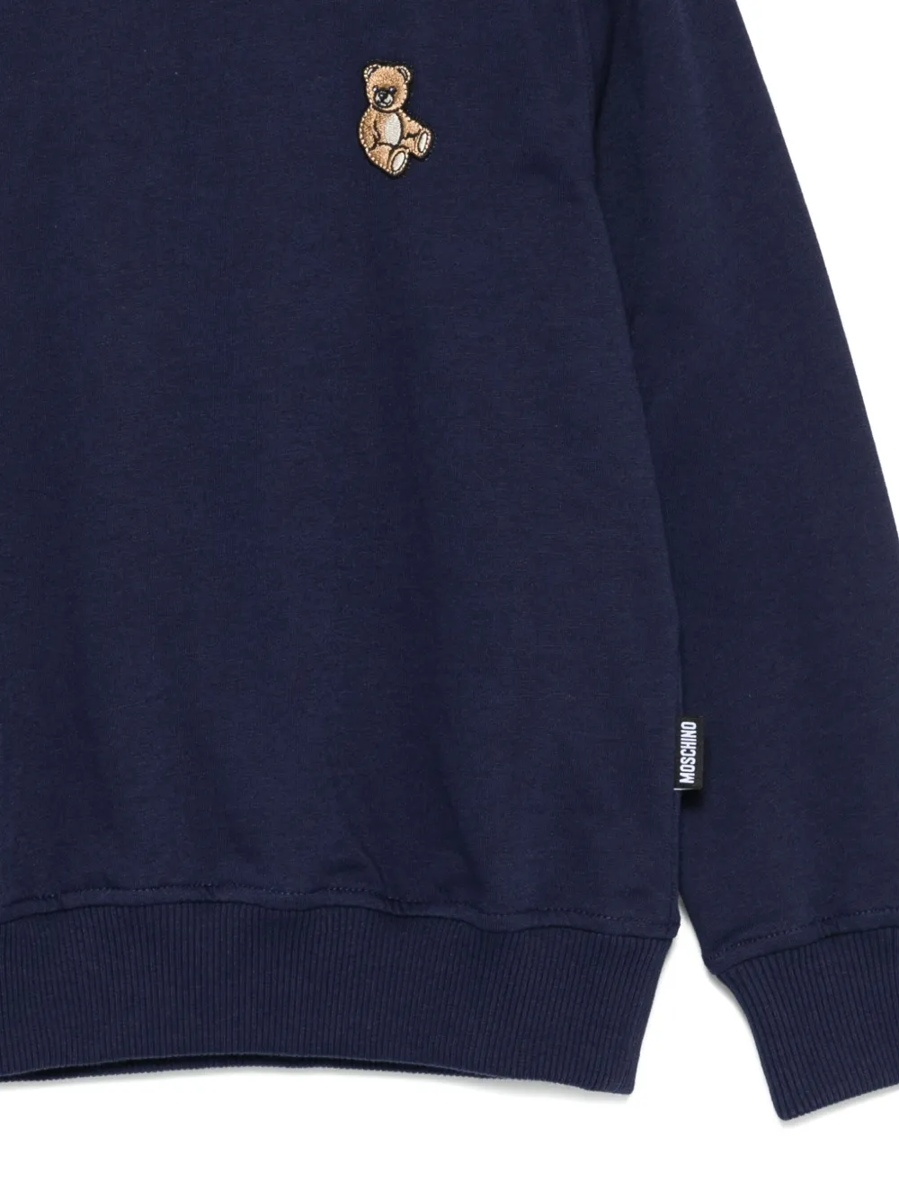 Moschino Kids Teddy Bear-embroidered sweatshirt Blauw