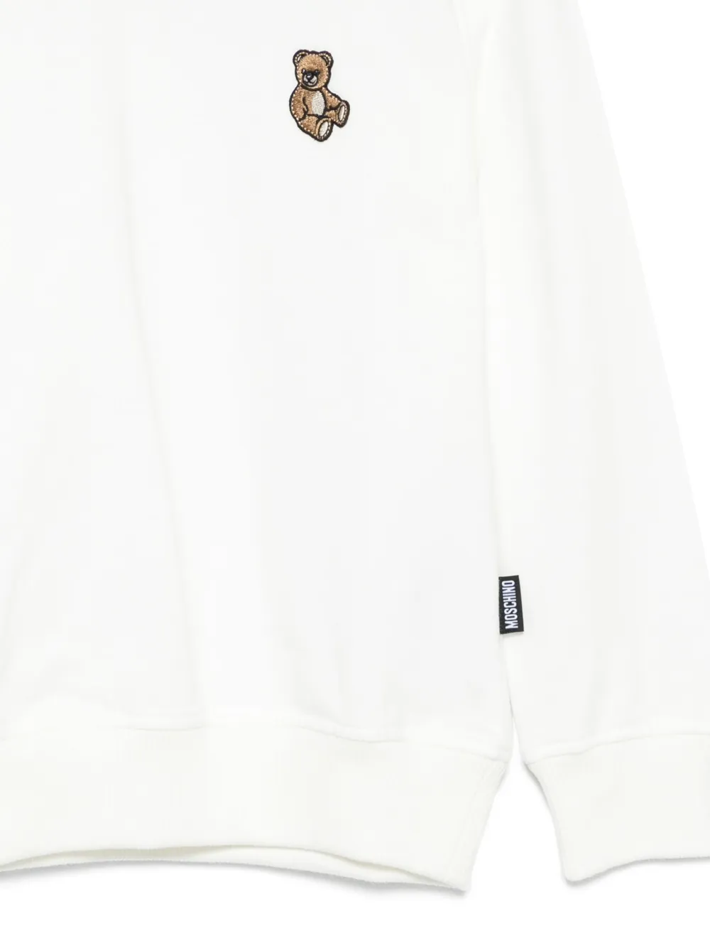Moschino Kids Teddy Bear-embroidered sweatshirt Wit