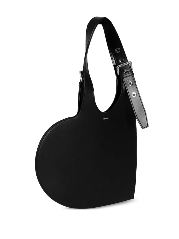 Coperni Belt Heart Buckled Tote Bag | Black | FARFETCH