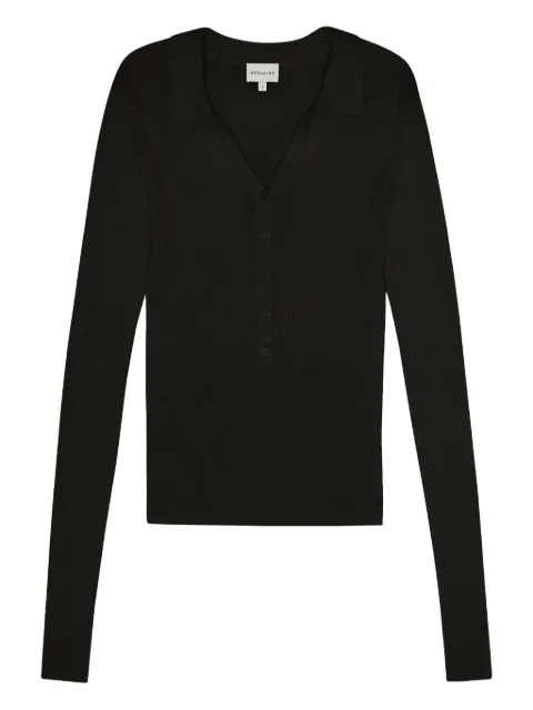 HERSKIND Finn ribbed polo neck blouse