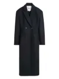 HERSKIND padded-shoulders double-breasted coat - Blue