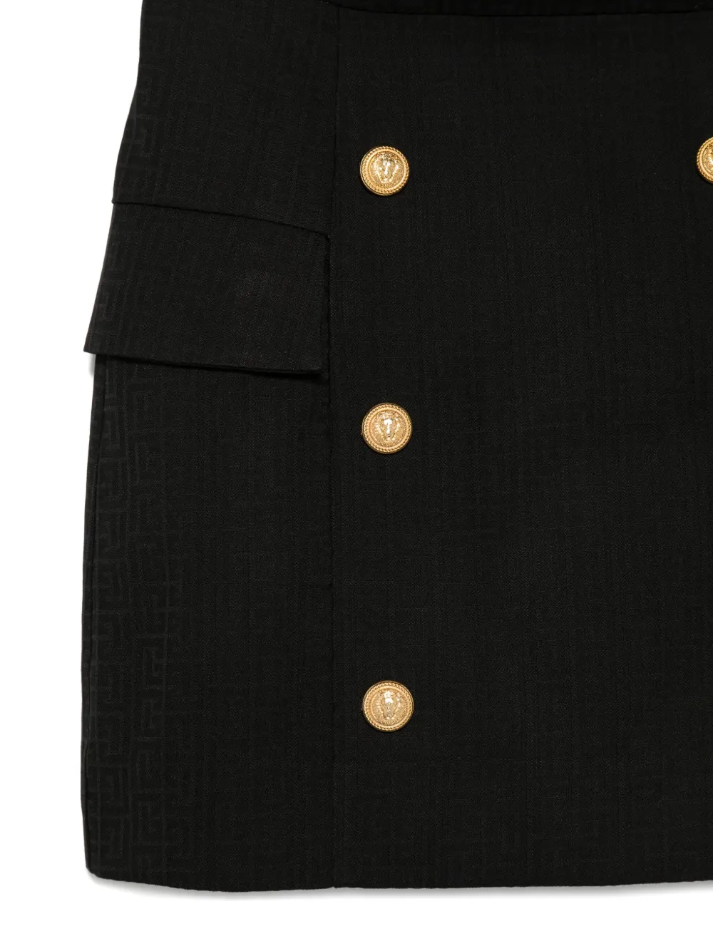 Balmain Kids button skirt Zwart