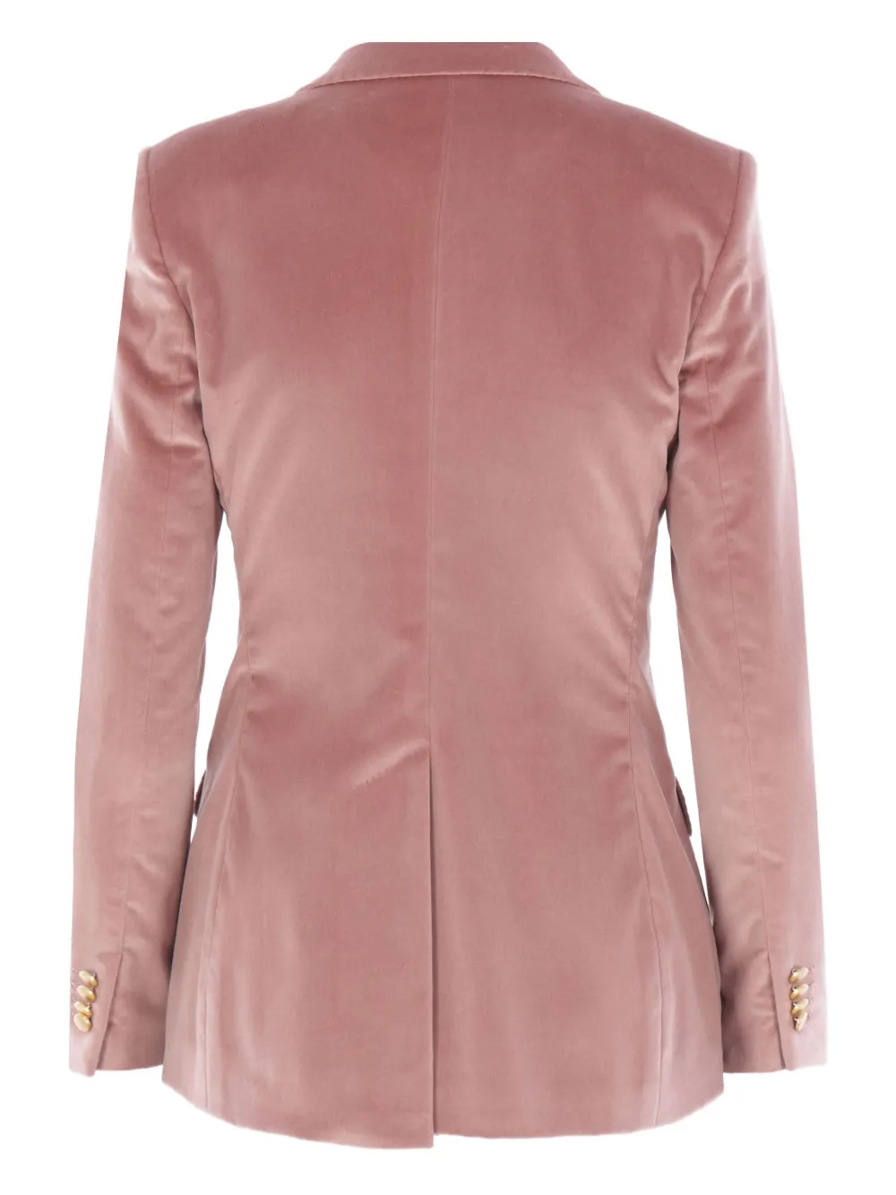 Tagliatore Velvet Double-breasted Jacket In Pink