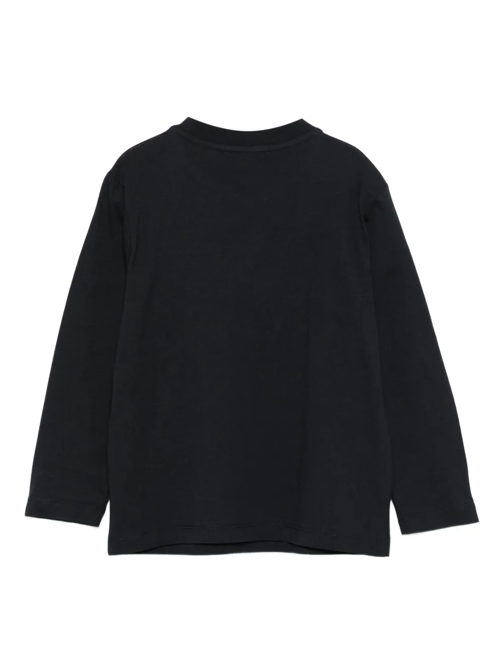 Emporio Armani Kids Eagle logo-print long-sleeve sweatshirt Blauw