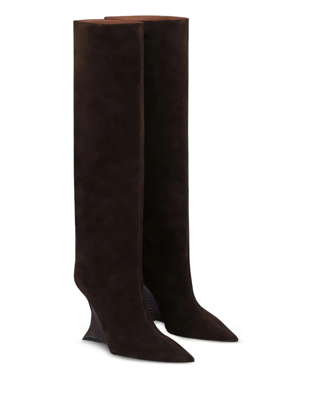 Paris Texas 105mm Nina pointed-toe boots Brown