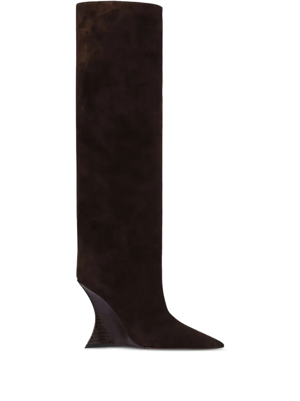 Paris Texas 105mm Nina pointed-toe boots Brown