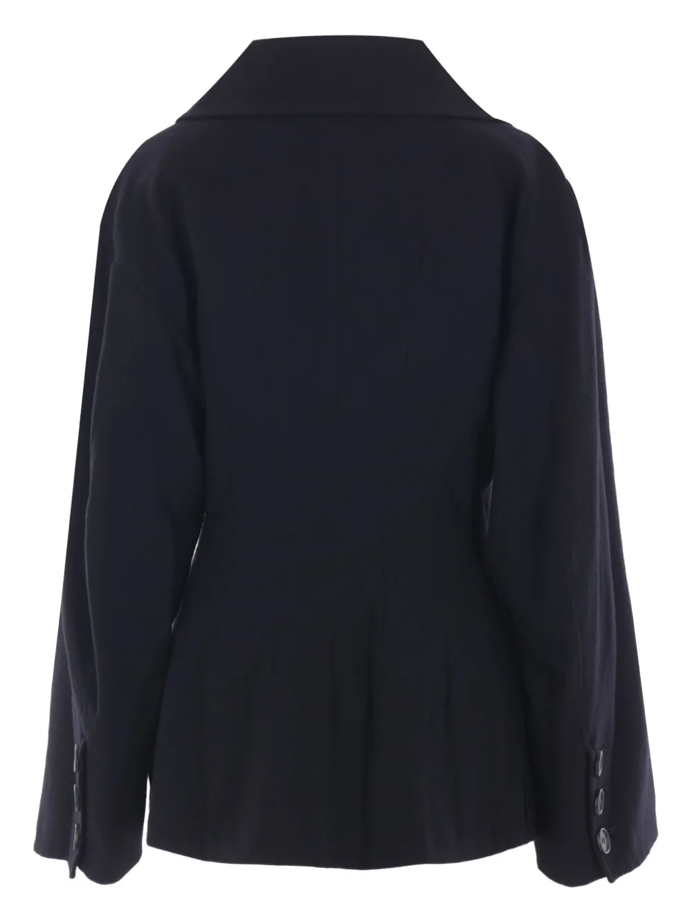 Yohji Yamamoto Jack met dubbele rij knopen Zwart