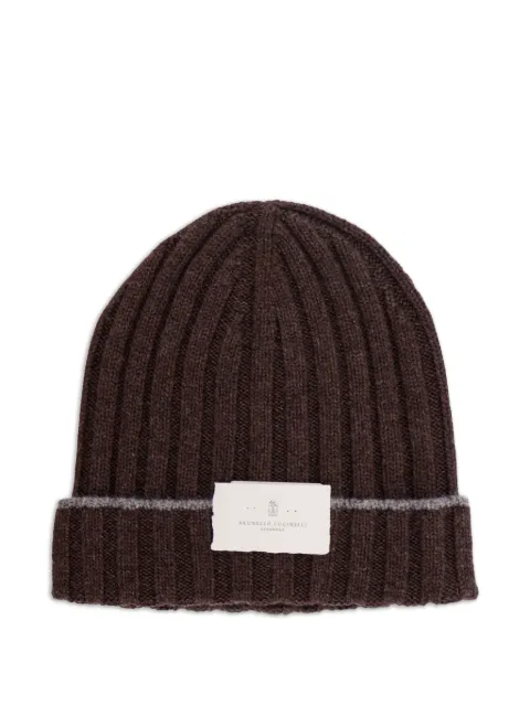 Brunello Cucinelli ribbed cashmere beanie