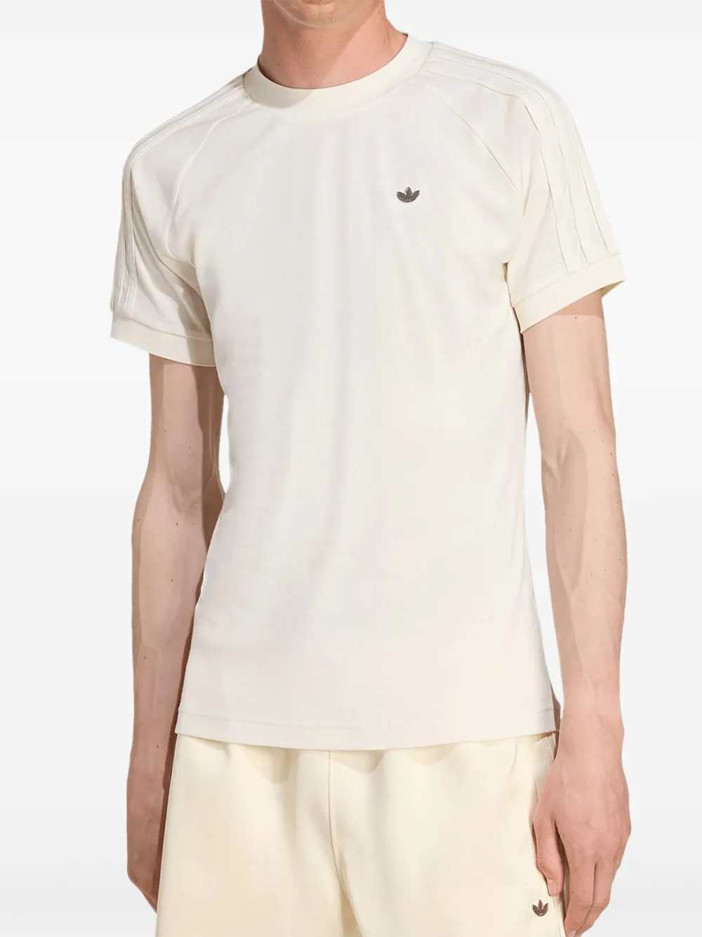 adidas Premium Cali raglan T-shirt met drie strepen Wit