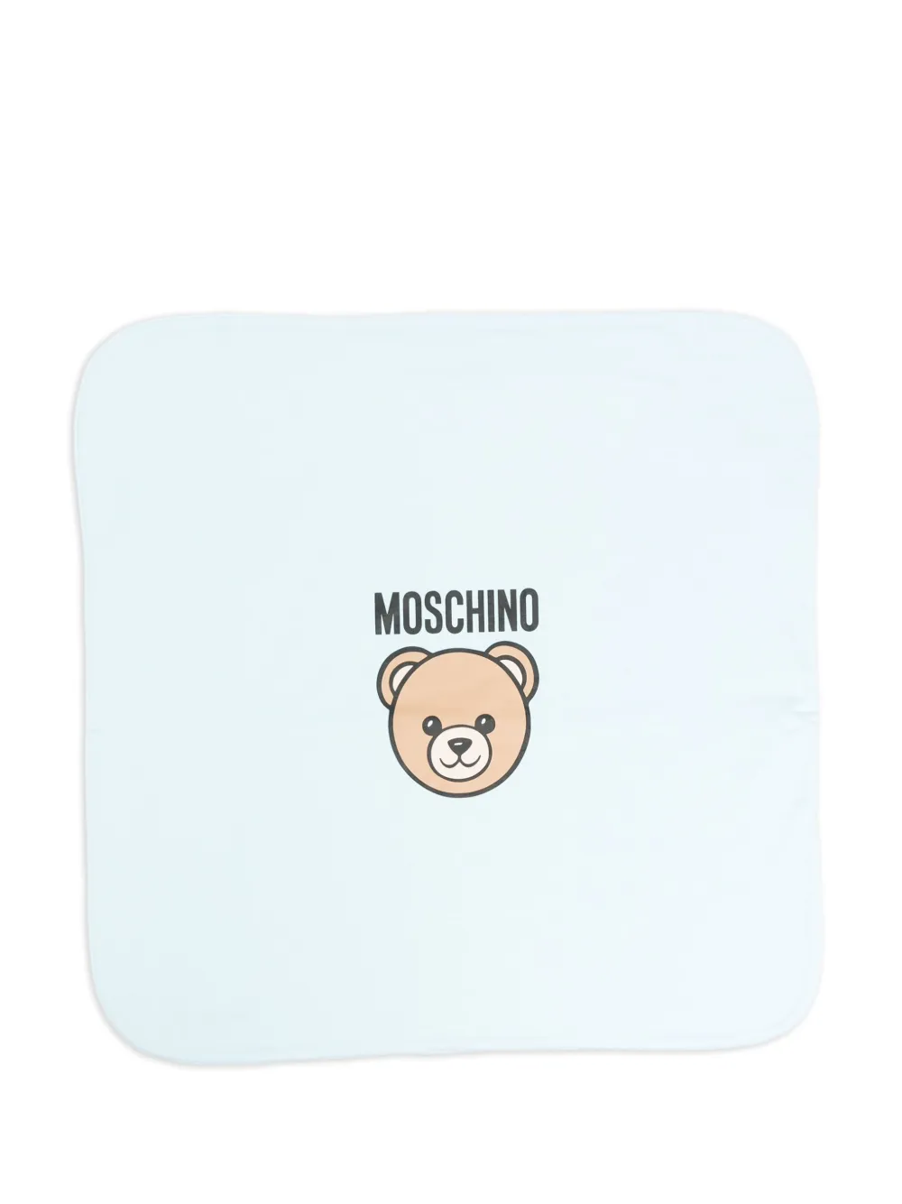 Moschino Kids Teddy Bear-logo baby blanket Blauw