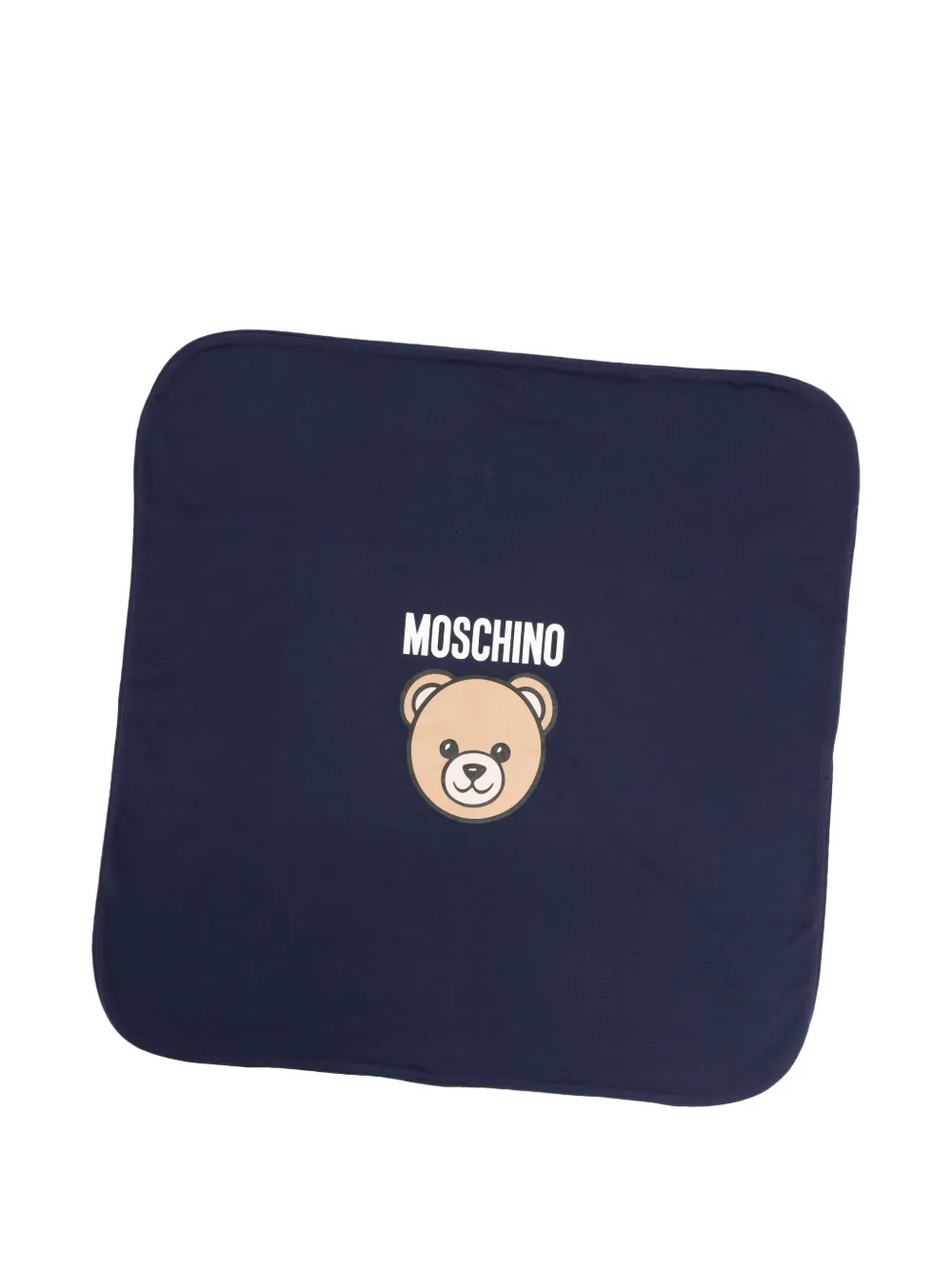 Moschino Teddy Bear-logo Baby Blanket In Blue