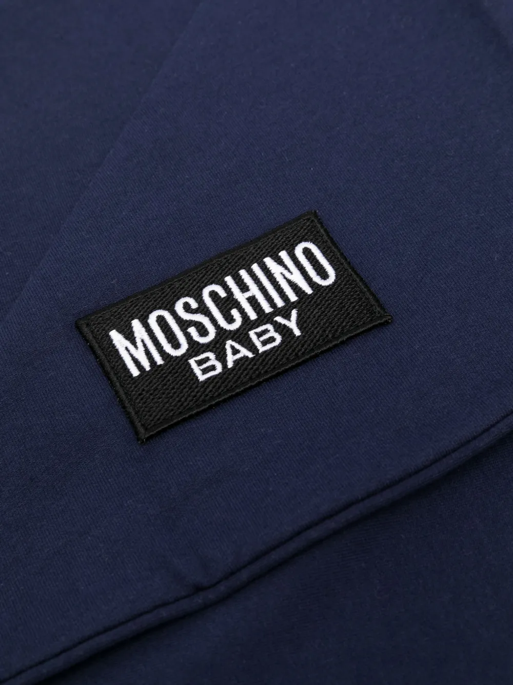 Moschino Kids Teddy Bear-logo baby blanket Blauw