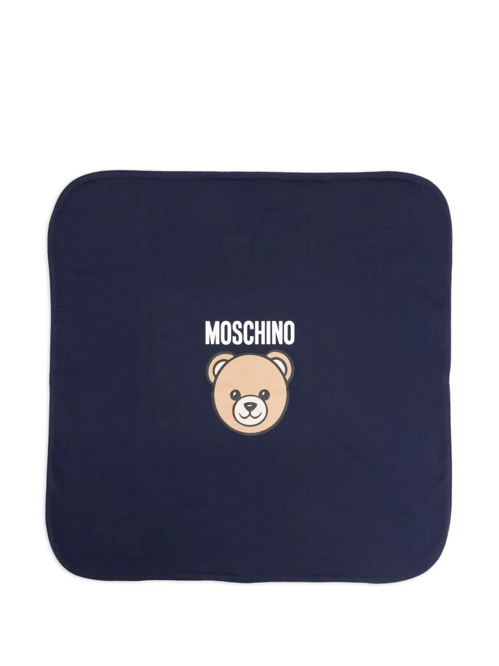 Moschino Kids Teddy Bear-logo baby blanket Blauw